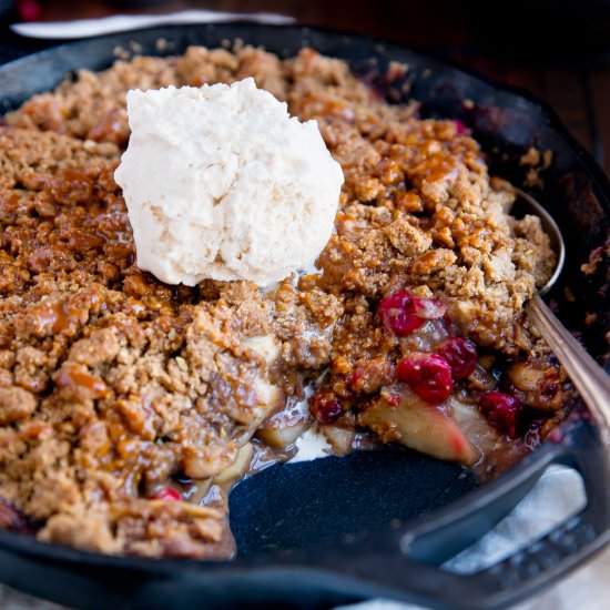 Cranberry Bourbon Apple Crisp