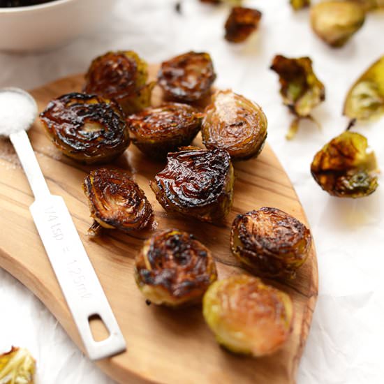 Balsamic Sea Salt Roasted Brussels