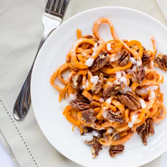Spiralized Sweet Potato Casserole