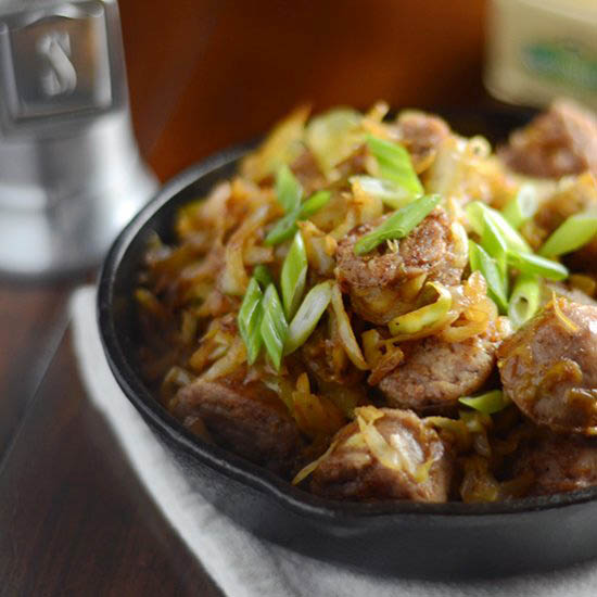 Bratwurst & Buttered Cabbage