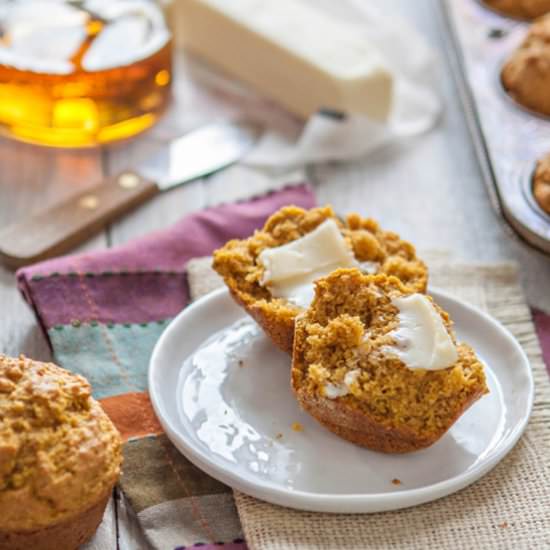 Pumpkin Spice Cornbread Muffins
