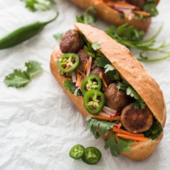 Meatball Bánh Mì Sandwich