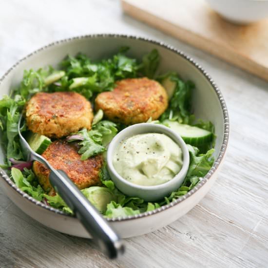 Turmeric Chickpea Cakes
