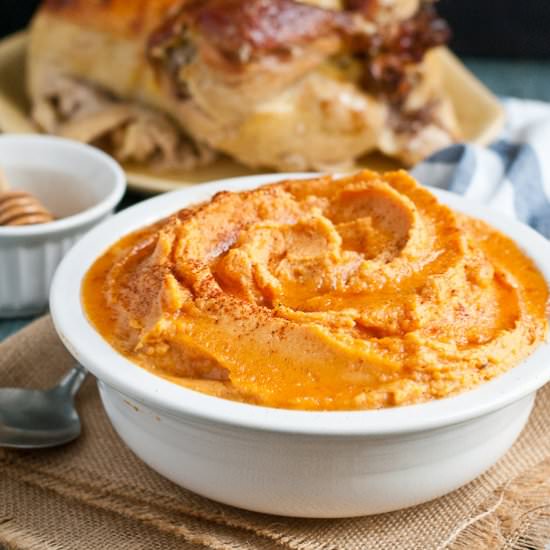 Chipotle Honey Mashed Sweet Potatoes