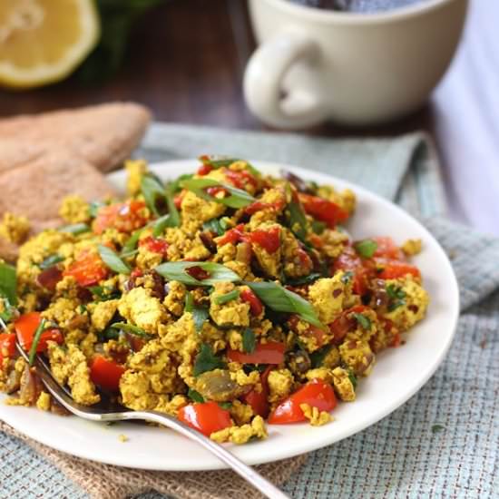 Mediterranean Tofu Scramble