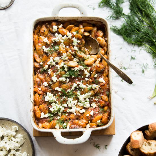 Gigandes (Greek Giant Baked Beans)