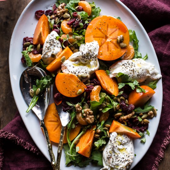Harvest Cranberry and Persimmon Salad