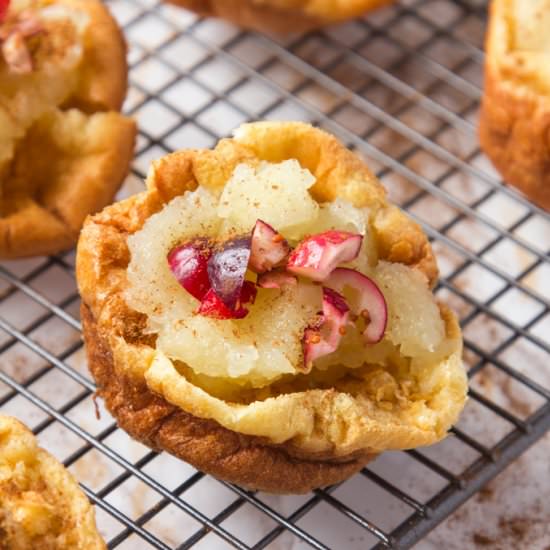 Apple & Cranberry Puffy Pancakes
