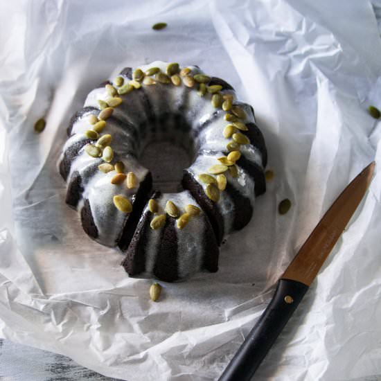 Pumpkin Ale Chocolate Bundt Cake