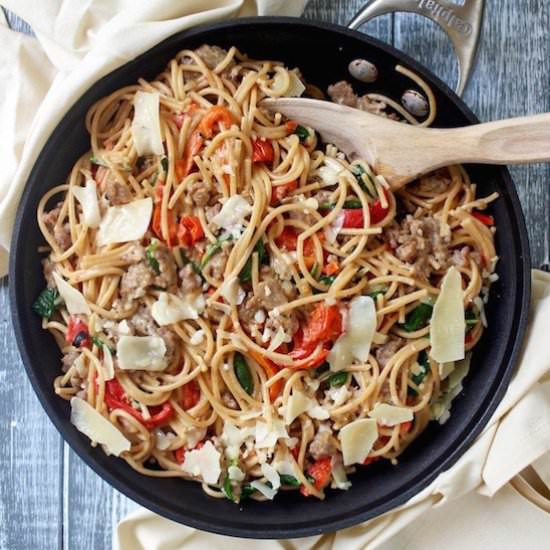 Creamy Garlic Pasta and Vegetables