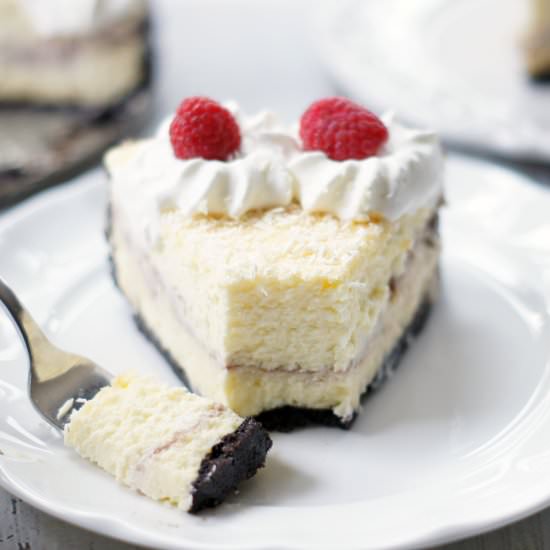 White Chocolate Raspberry Cheesecake