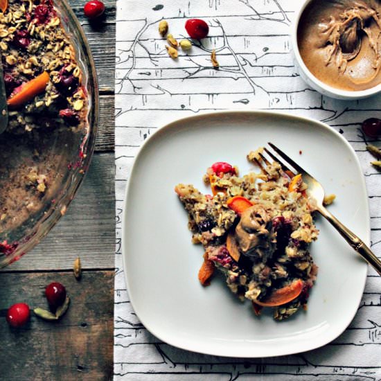 Cranberry Persimmon Baked Oatmeal