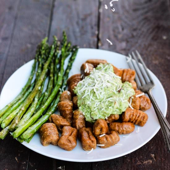 Sweet Potato Gnocchi with Pesto