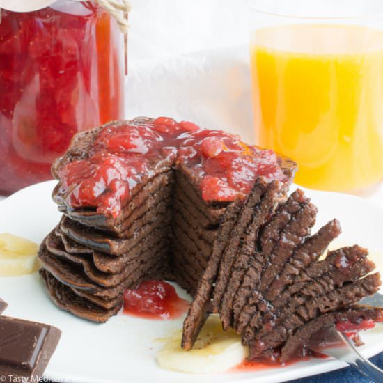 Banana & Chocolate Pancakes