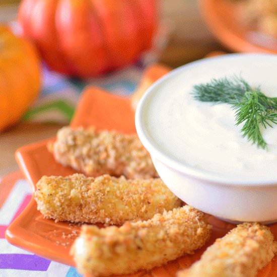Spicy Baked Mozzarella Sticks
