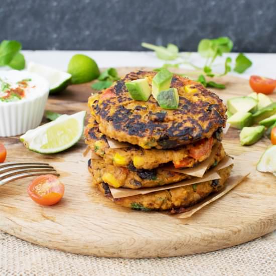 Sweet Potato & Black Bean Fritters