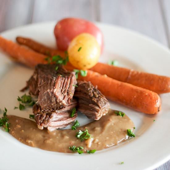 Pot Roast with Balsamic Dijon Gravy