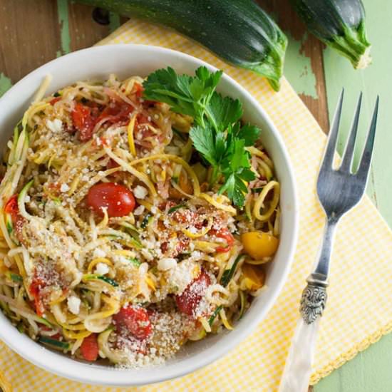 Zucchini Noodles with White Wine