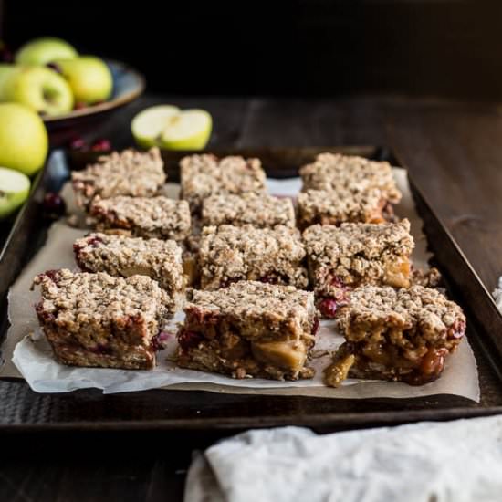 Cranberry Apple Crumble Bars