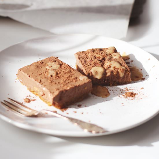 Chocolate peanut butter cream bars