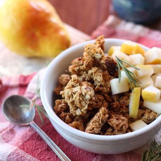 Rosemary Walnut Butter Granola