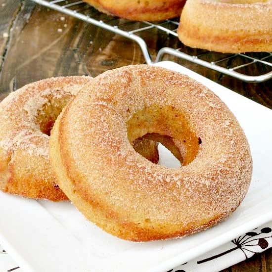 Cinnamon Buttermilk Baked Doughnuts