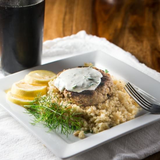 Greek Lamb Patties with Pilaf