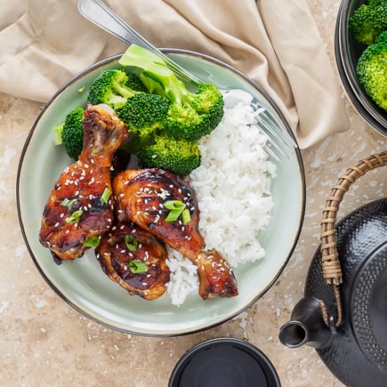 Sticky Hoisin-Soy Chicken Drumstick