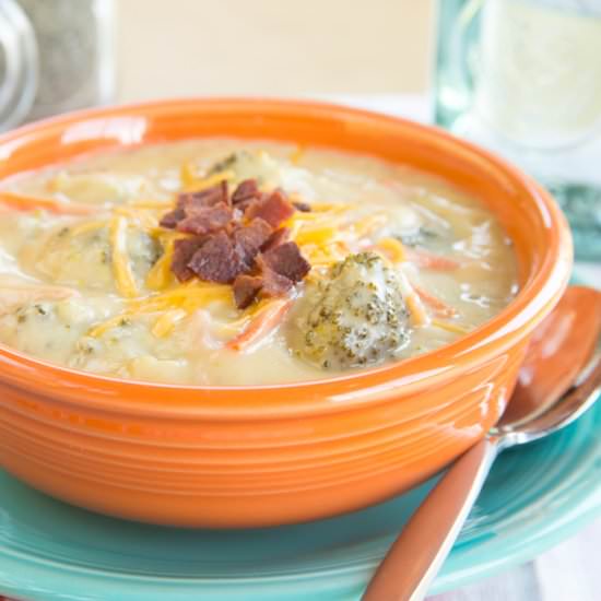 Cauliflower Broccoli Cheese Soup