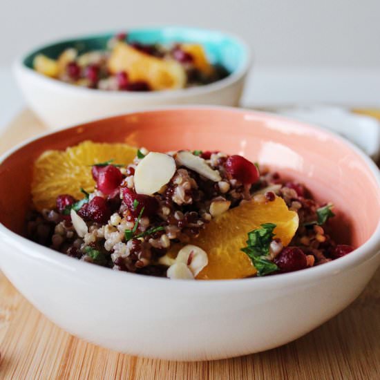 Pomegranate Orange Quinoa Salad