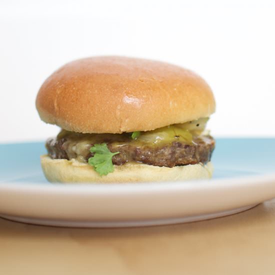 Pear and Brie Brioche Burger