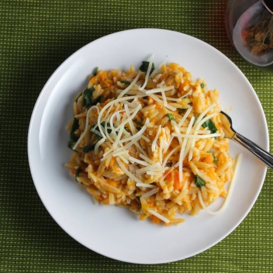 Leftover Turkey & Sweet Potato Orzo