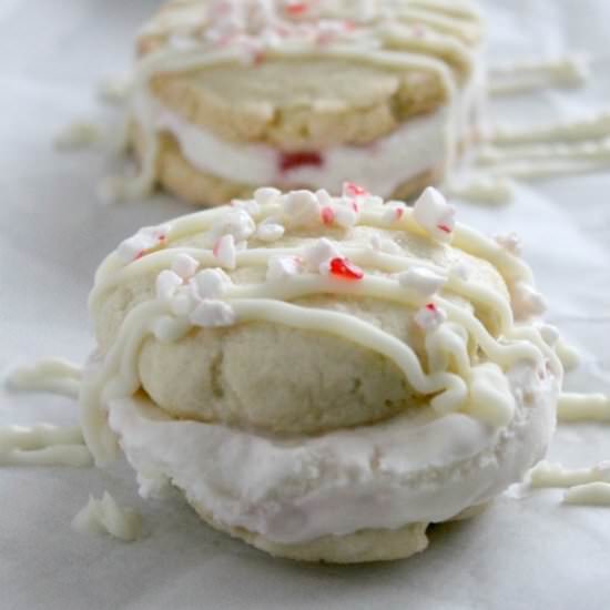 Peppermint Sugar Cookie Sandwich