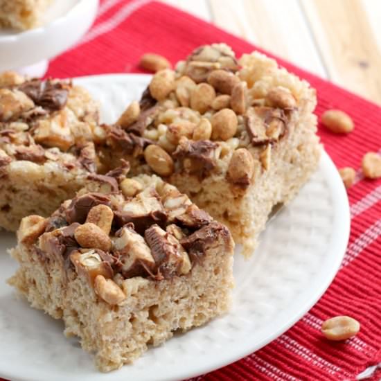 Snickers Rice Krispies Treats