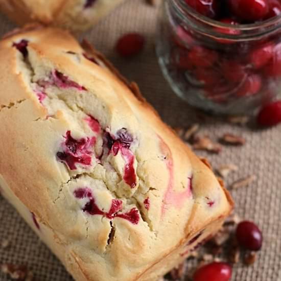 Cream Cheese Cranberry Bread