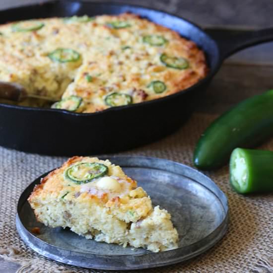 Sausage Jalapeño Skillet Cornbread