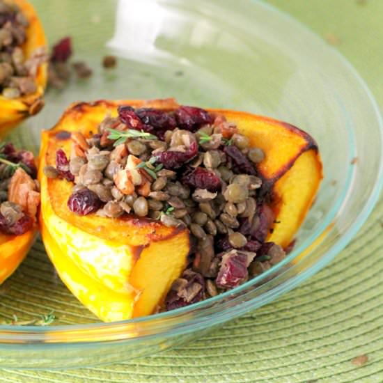 Squash Stuffed with Lentils