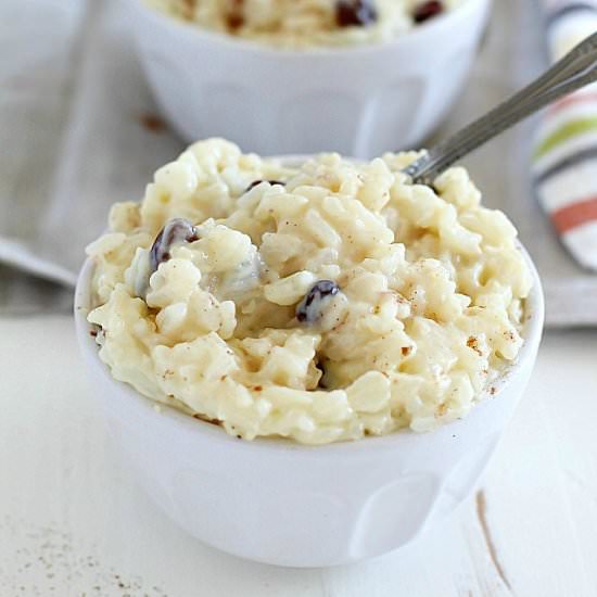 Eggnog Rice Pudding