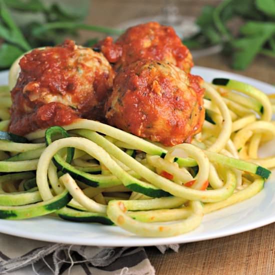 Baked Turkey Zucchini Meatballs