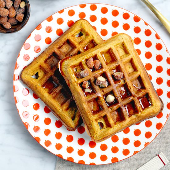 Brown Butter Pumpkin Waffles