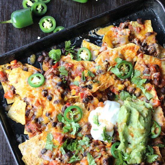 Vegetarian Chili Nachos