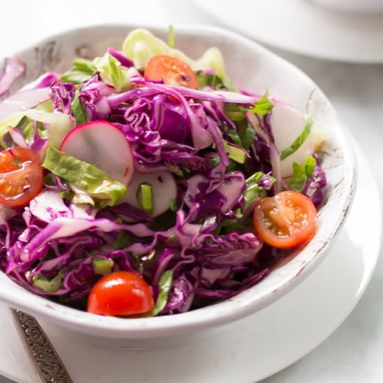 Quick Easy Red Cabbage Salad