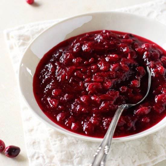 vanilla thyme cranberry sauce