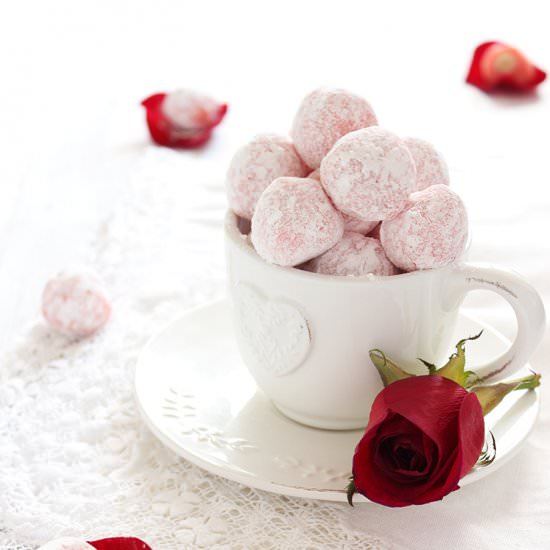 Chocolate Rose Water Truffles
