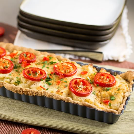 Potato Cheese Tart with Jalapenos