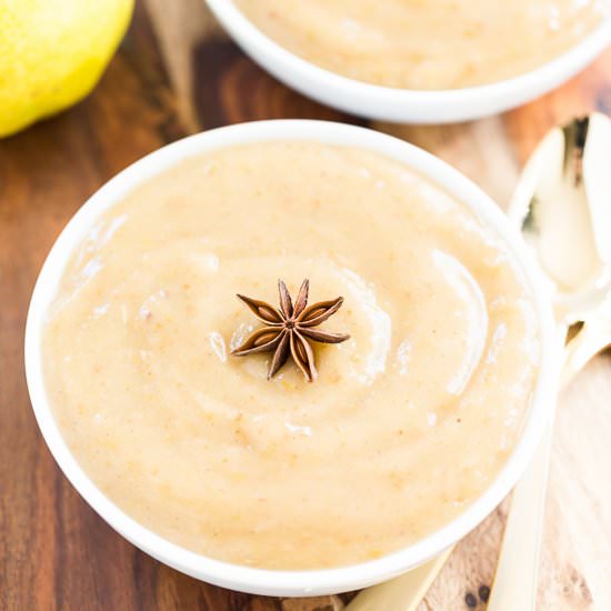 Slow Cooker Spiced Pear Sauce