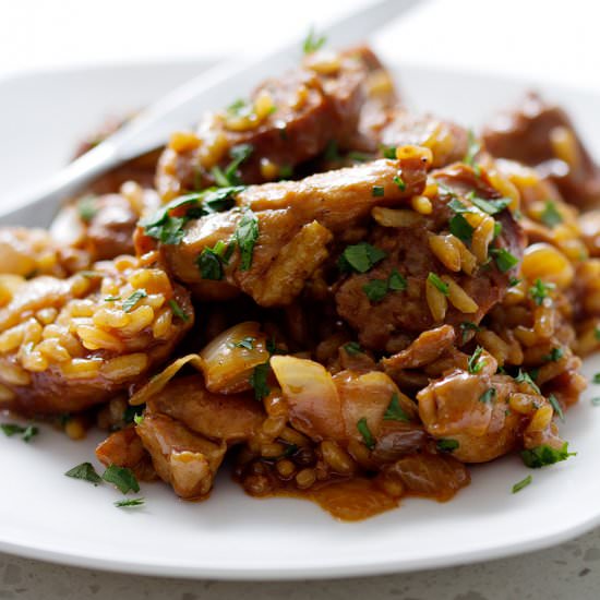 Chicken and Sausage Risotto