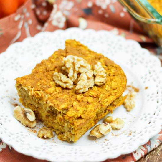 Pumpkin Pie Baked Oatmeal