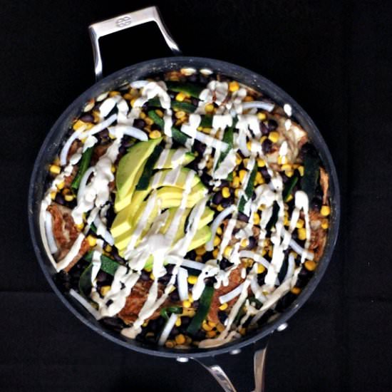 Fire Roasted Poblano Chilaquiles