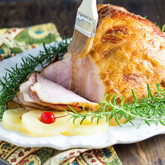 Pineapple and Rum Glazed Ham